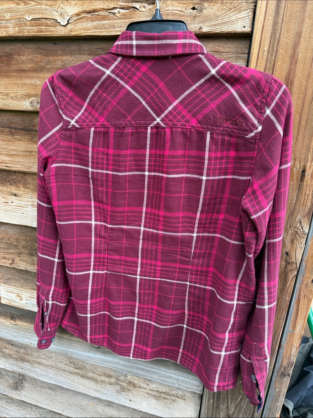 MARMOT plaid button down shirt cotton poly - Picture 4 of 7